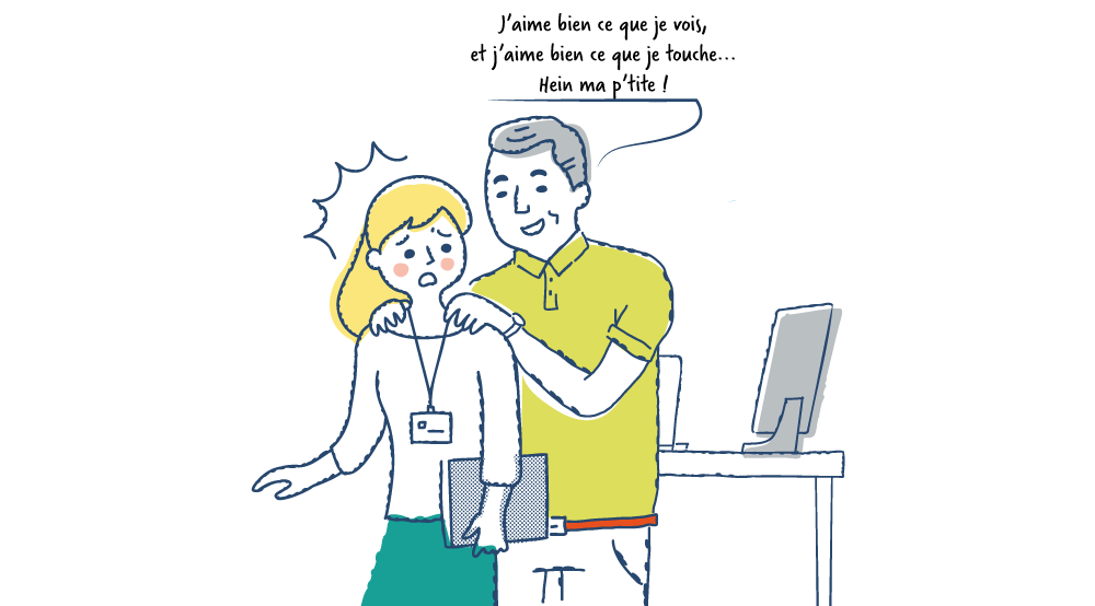 Illustration représentant le harcèlement au travail